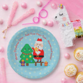 サンタパッティングスタークリスマスツリー20xx追加文字9" ペーパープレート (パーティー)