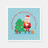 サンタパッティングスタークリスマスツリー20xx追加文字 スタンダードカクテルナプキン (正面)