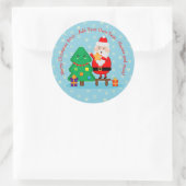 サンタパッティングスタークリスマスツリー20xx追加文字 ラウンドシール (バッグ)
