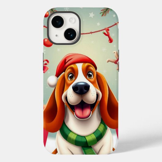 🎅サンタパップの喜び✨ かわいいクリスマスの犬 Case-Mate iPhoneケース (裏面)