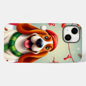 🎅サンタパップの喜び✨ かわいいクリスマスの犬 Case-Mate iPhoneケース (裏面 (横))