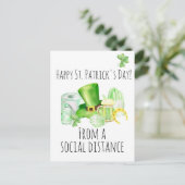 サンタパトリックの日からSocial Distance Covid ポストカード (スタンド正面)