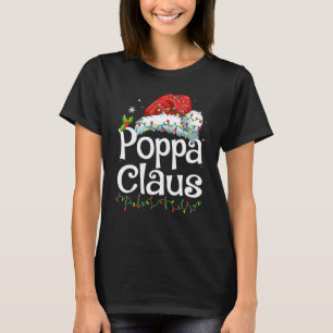 サンタパパのサンタ帽子のクリスマスパジャマのファミリーマッチ Tシャツ
