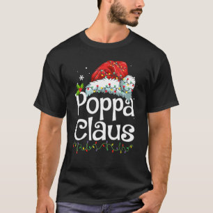 サンタパパのサンタ帽子のクリスマスパジャマのファミリーマッチ Tシャツ