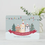 サンタパパイズドッグズペットビジネスクリスマス シーズンカード (スタンド正面)