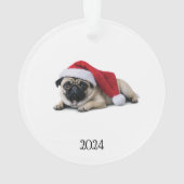 サンタパパーソナライズされたグアクリルオーナメント オーナメント (裏面)