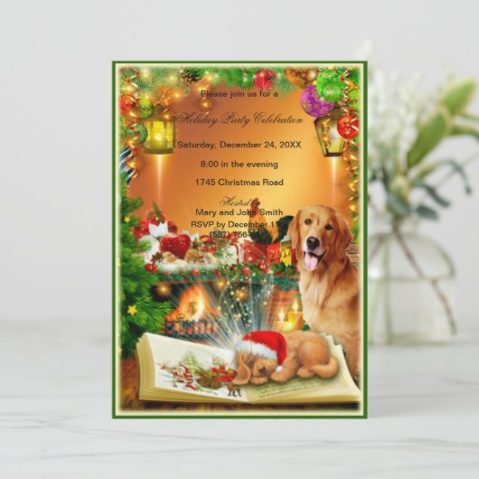 サンタパピークリスマスパーティの招待状 招待状 (スタンド正面)