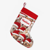 サンタパピーズ愛犬家ズネームクリスマスストッキング スモールクリスマスストッキング (正面 (吊り時))