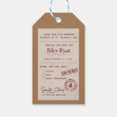 サンタパーソナライズされたからのギフトラベル ギフトタグ (正面)