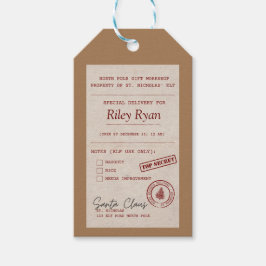 サンタパーソナライズされたからのギフトラベル ギフトタグ