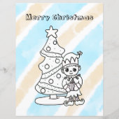 サンタパーソナライズされたからの手紙+カラーリングページ (裏面)