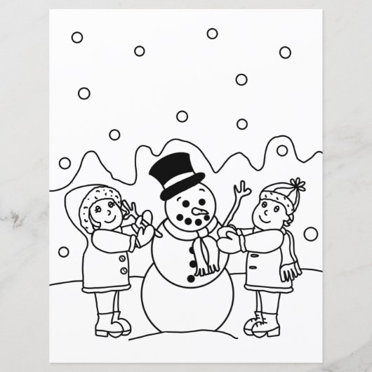 サンタパーソナライズされたからの手紙+カラーリングページ (裏面)