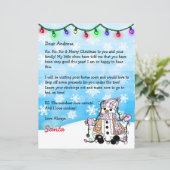 サンタパーソナライズされたからの手紙+カラーリングページ (スタンド正面)