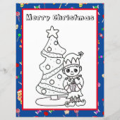 サンタパーソナライズされたからの手紙+カラーリングページ (裏面)