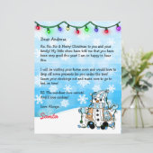 サンタパーソナライズされたからの手紙+カラーリングページ (スタンド正面)