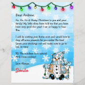 サンタパーソナライズされたからの手紙+カラーリングページ (正面)