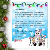 サンタパーソナライズされたからの手紙+カラーリングページ