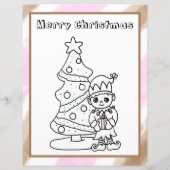 サンタパーソナライズされたからの手紙+カラーリングページ (裏面)