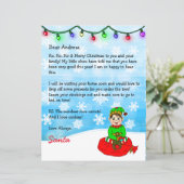 サンタパーソナライズされたからの手紙+カラーリングページ (スタンド正面)