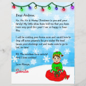 サンタパーソナライズされたからの手紙+カラーリングページ (正面)