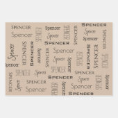 サンタパーソナライズされたからの手紙/贈り物 ラッピングペーパーシート (正面3)