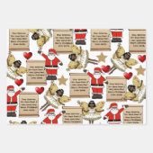 サンタパーソナライズされたからの手紙/贈り物 ラッピングペーパーシート (正面)