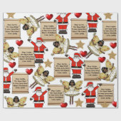 サンタパーソナライズされたからの手紙/贈り物 ラッピングペーパー (フラット)