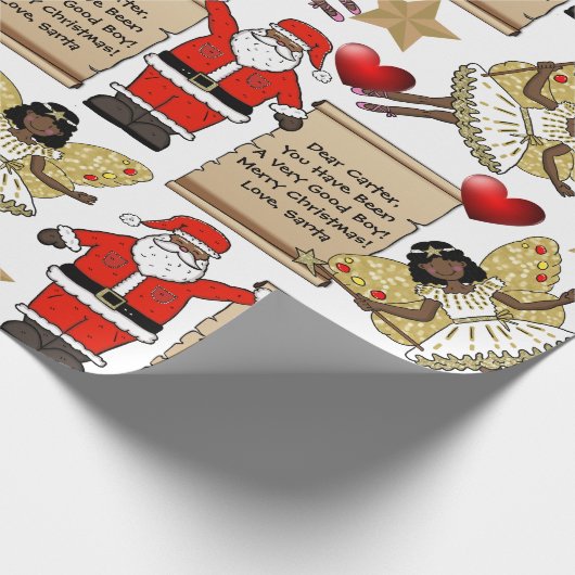 サンタパーソナライズされたからの手紙/贈り物 ラッピングペーパー (角)