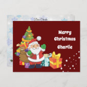 サンタパーソナライズされたから子どもへの手紙のはがき シーズンポストカード (正面/裏面)