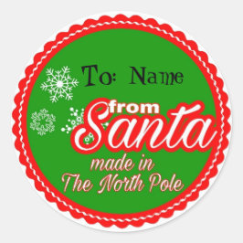 サンタパーソナライズされたから ラウンドシール