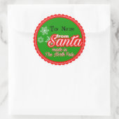 サンタパーソナライズされたから ラウンドシール (バッグ)
