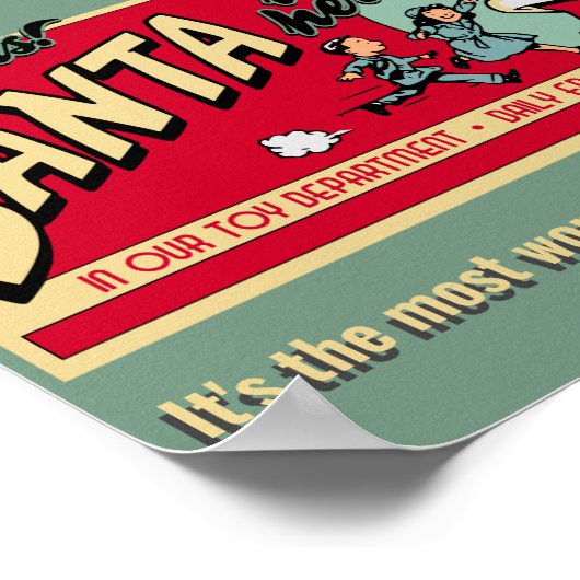 サンタパーソナライズされたがクリスマスのポスター ポスター (角)