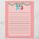 サンタパーソナライズされたさんのかわいいクリスマスウィッシュリスト (裏面)