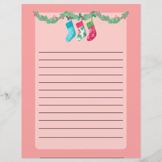 サンタパーソナライズされたさんのかわいいクリスマスウィッシュリスト (裏面)