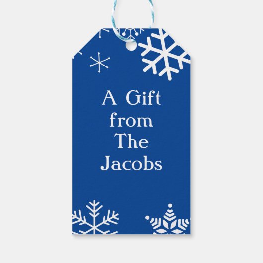 サンタパーソナライズされたとトナカイのクリスマス ギフトタグ (裏面)