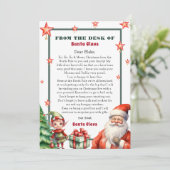 サンタパーソナライズされたと小妖精や小人からのクリスマスレター 招待状 (スタンド正面)