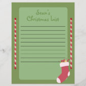 サンタパーソナライズされたのクリスマスリスト (正面)