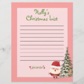 サンタパーソナライズされたのクリスマスリスト (正面)