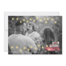 サンタパーソナライズされたの車のクリスマスカード