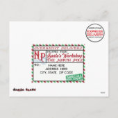 サンタパーソナライズされたよりはがき シーズンポストカード (裏面)