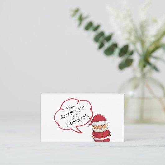 サンタパーソナライズされたエンクロージャカード エンクロージャーカード (スタンド正面)