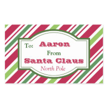 サンタパーソナライズされたキャンディギフトラベルシール