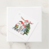 サンタパーソナライズされたキュート・キッズクリスマスから フェイバータグ (インサイチュ)