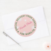 サンタパーソナライズされたギフトのシール ラウンドシール (封筒)