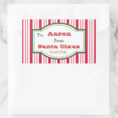 サンタパーソナライズされたギフトラベルシール 長方形シール (バッグ)