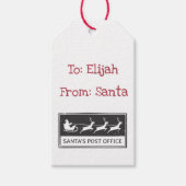 サンタパーソナライズされたギフトラベル ギフトタグ (正面)