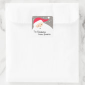 サンタパーソナライズされたギフトラベル スクエアシール (バッグ)