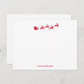 サンタパーソナライズされたクリスマス文房具 ノートカード (正面/裏面)