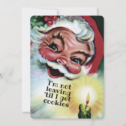 サンタパーソナライズされたクリスマスCookie シーズンカード (正面)
