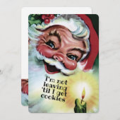 サンタパーソナライズされたクリスマスCookie シーズンカード (正面/裏面)